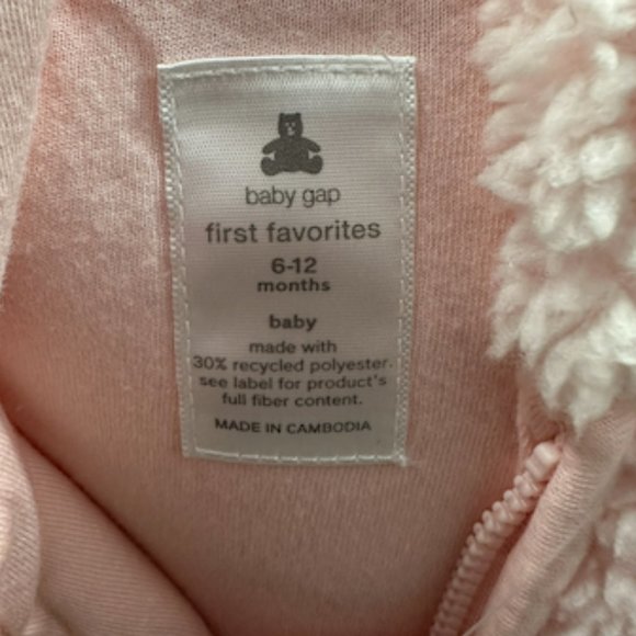 Baby GAP Pink One-Piece Snowsuit/Covering size 6-12M - Picture 2 of 3